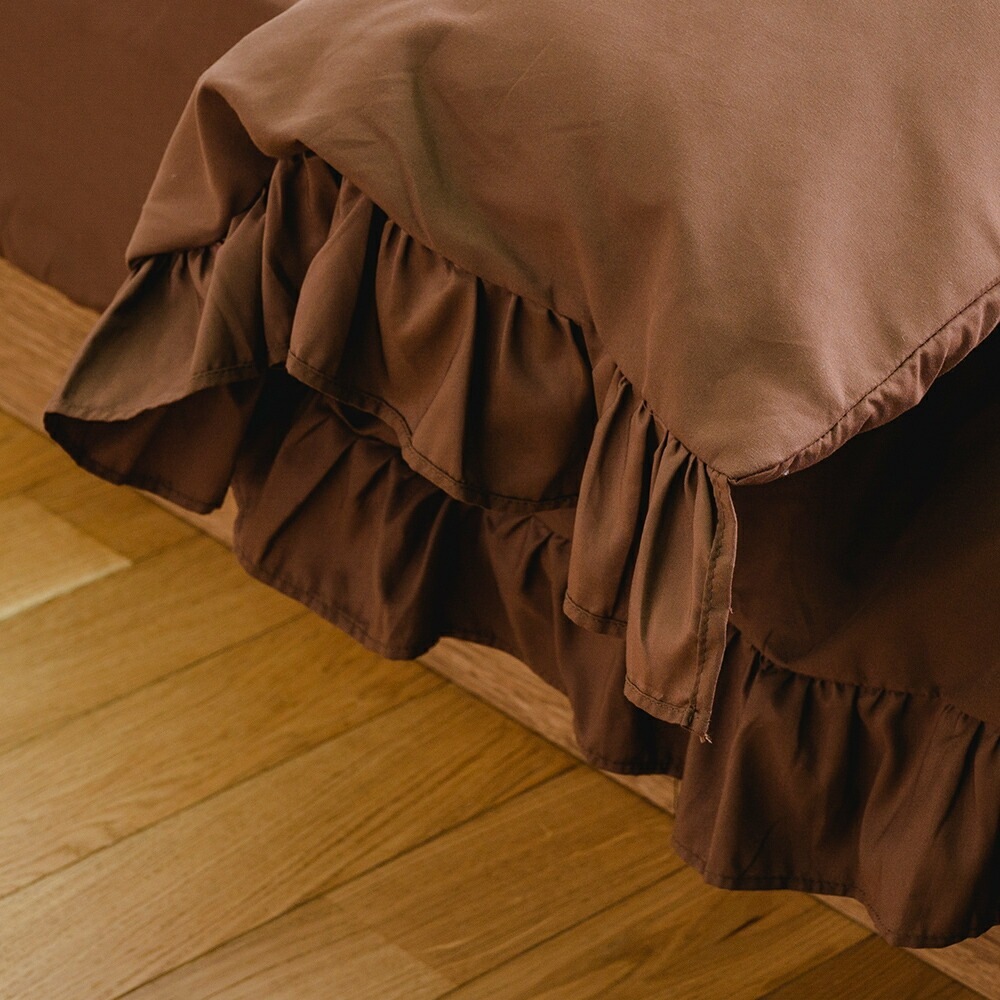 大人かわいいフリルカバー布団6点セット