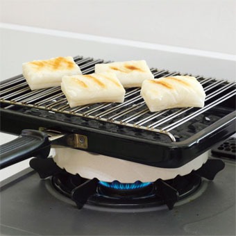 温度センサー付きガスコンロ用焼き台 同色2個組