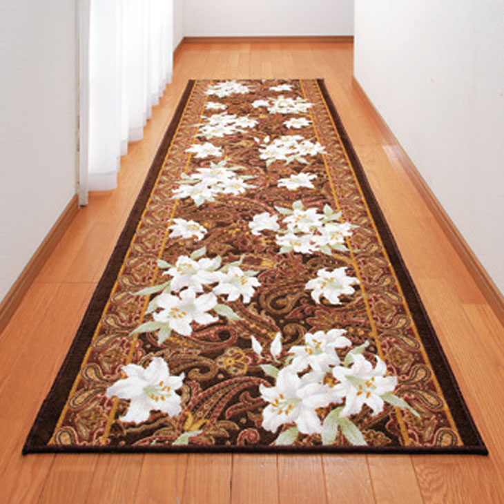 抗菌・防臭加工ゆり柄廊下敷 65×180cm