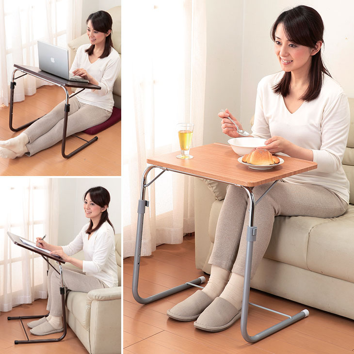 角度調整付き折りたたみテーブル コンビニエンステーブル