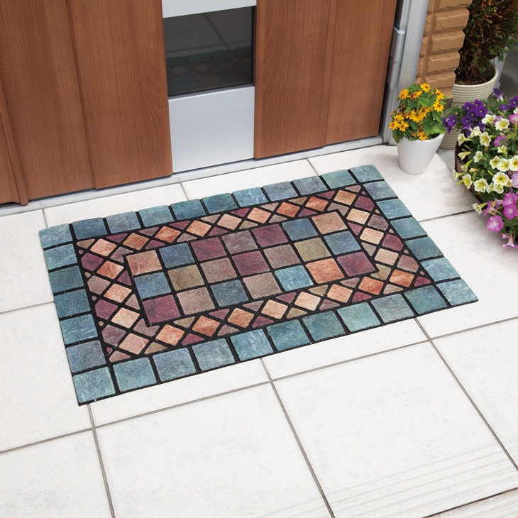玄関クリーンマット 石タイル調 長方形