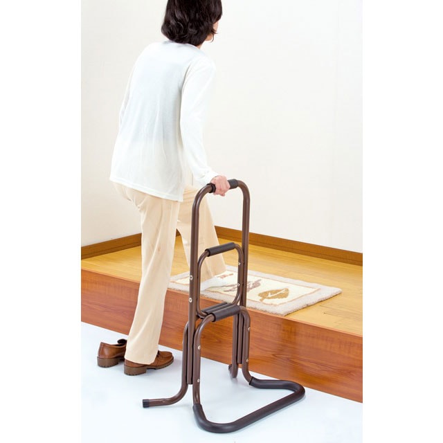 H.W ハートフルウェルフェア アルミ製らくらく立ち上がり手すり 1個