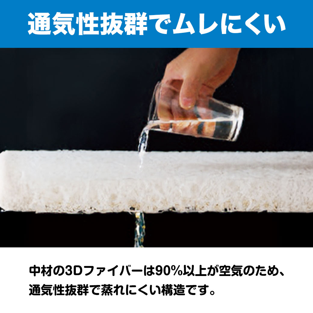 日本製 洗える エアーアスリート 高反発マットレス 135×200×4cm