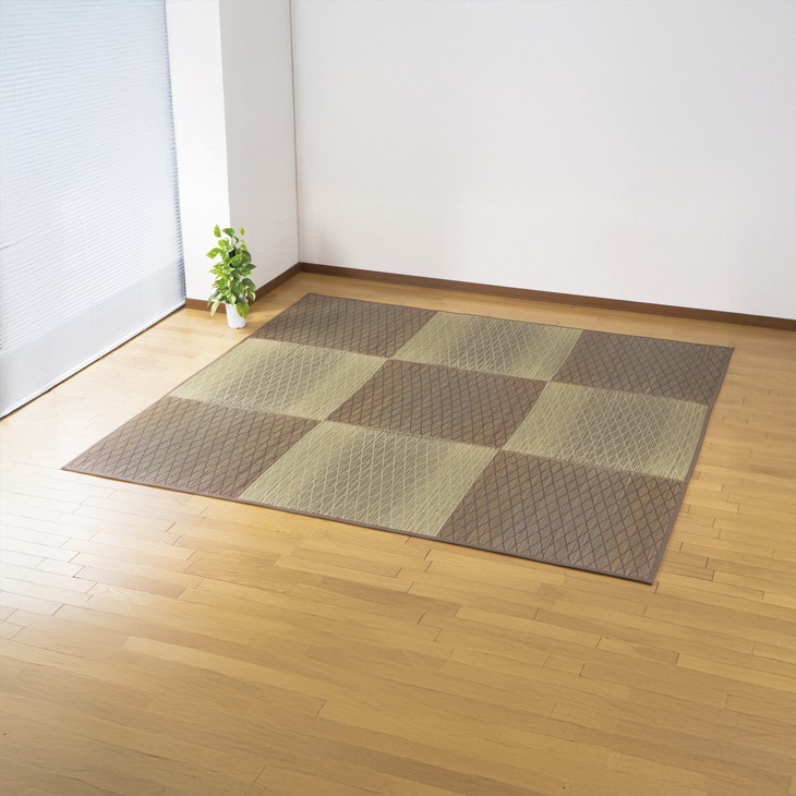 ふっくらい草ラグ FXダイヤ 190×190cm