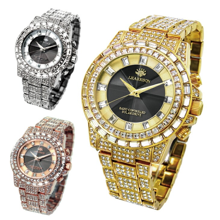 J.HARRISON ジョン・ハリソン シャイニングソーラー電波時計 J.H-025A