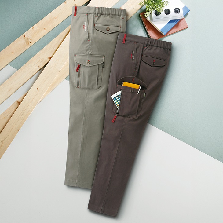 フランコ・コレツィオーニ 刺繍デザインカーゴパンツ2色組 同サイズ