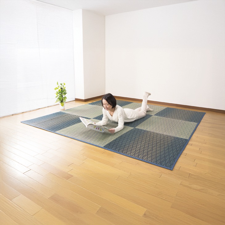 ふっくらい草ラグ FXダイヤ 240×240cm