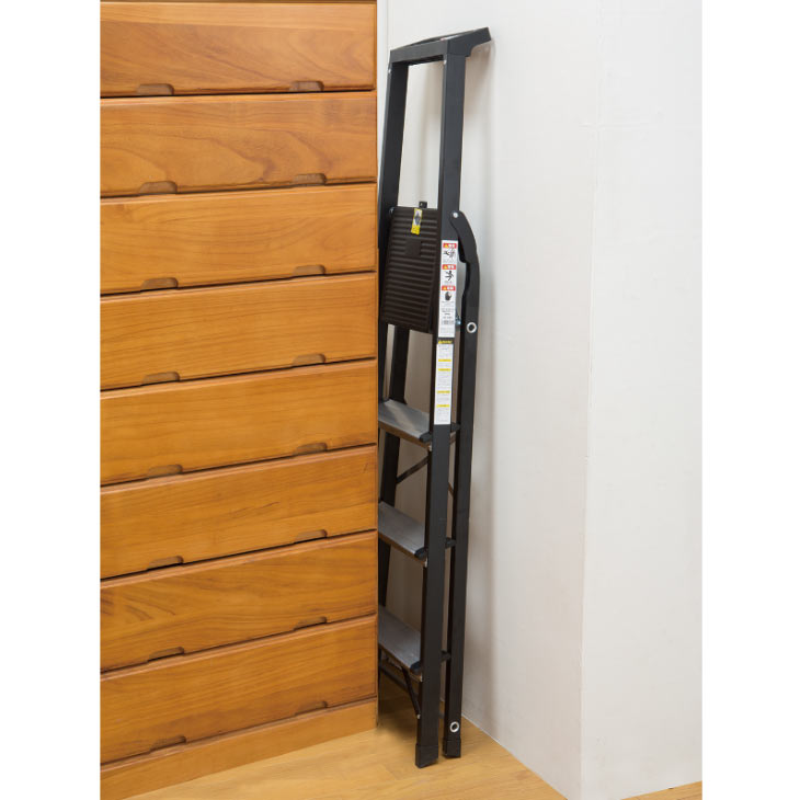 アルミ幅広ステップ トレー付き踏み台 4段