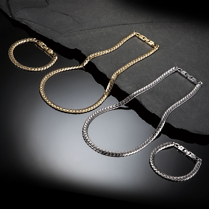 天然ダイヤ付き磁気ブレスレット