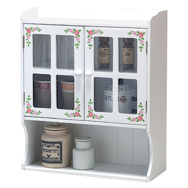 花柄キッチン収納上置きラック 2枚扉｜ファミリー・ライフ公式通販