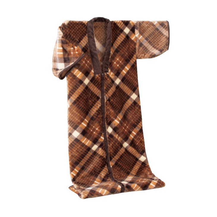 ニューマイヤー毛布かいまき チェック柄