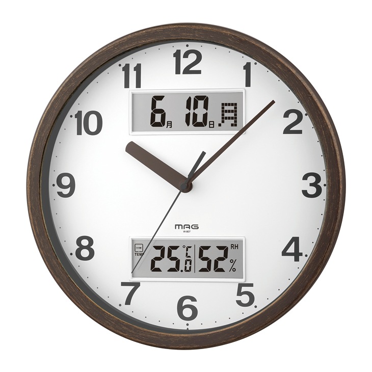 温湿度付き多機能掛時計