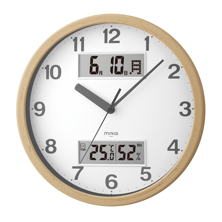 温湿度付き多機能掛時計