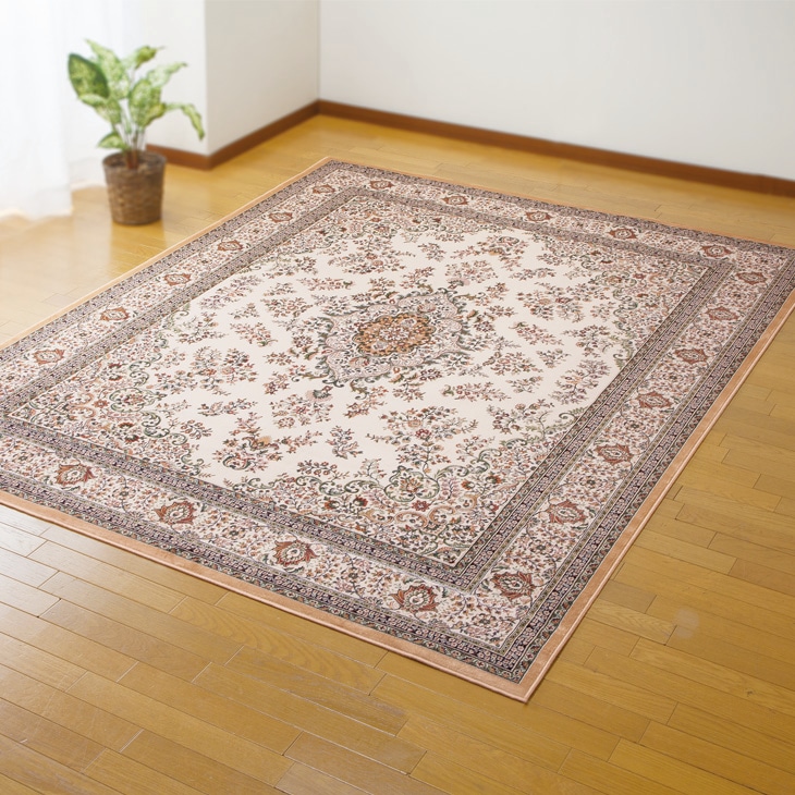 綿100%ベルギー製 170×240 新品。柔らかい。 ベルギー製綿混モケット織カーペット 195×300cm｜ファミリー・ライフ
