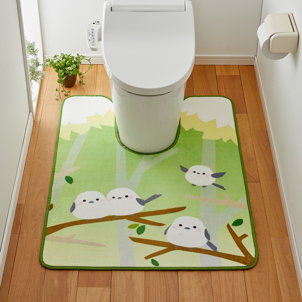 森のシマエナガ トイレマット