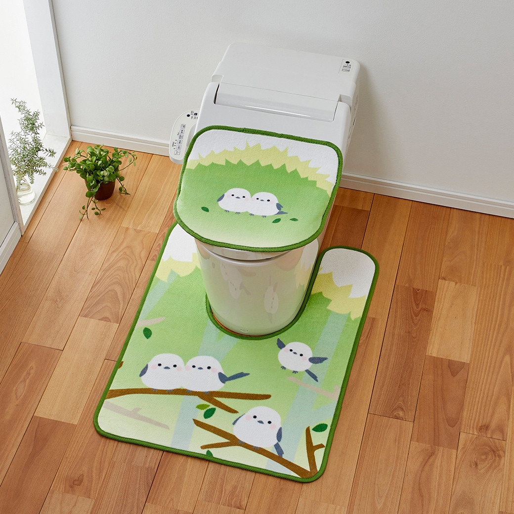 森のシマエナガ トイレマット