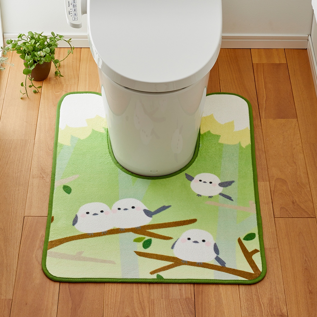 森のシマエナガ トイレマット