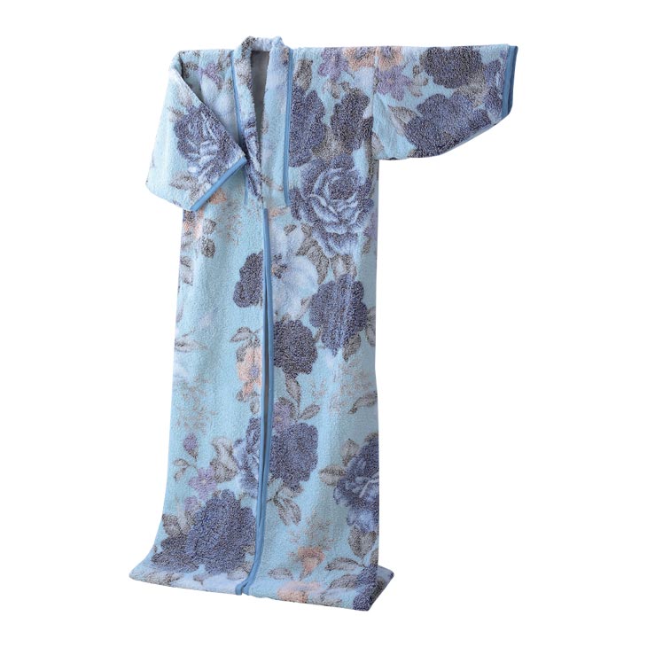 泉大津産 花柄おぼろ調タオルかいまき