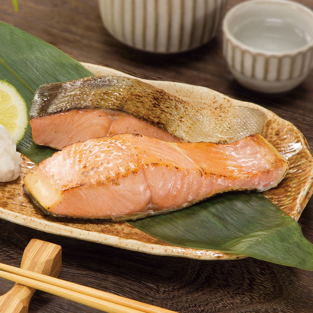 北海道産 無塩秋鮭切身 10切れ 5切れ×2袋