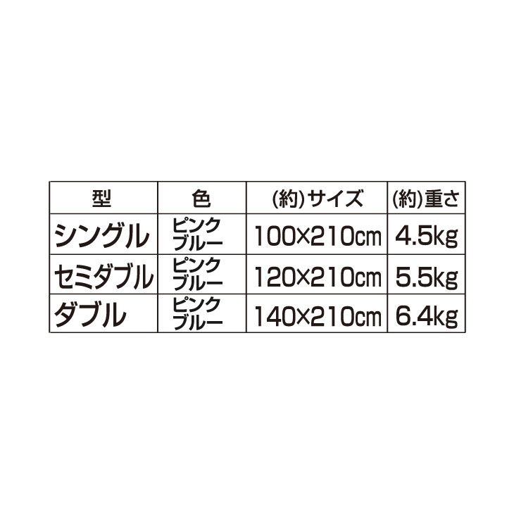 日本製 防ダニ・抗菌防臭加工 ダブルボリューム4層敷布団 花柄 セミダブル