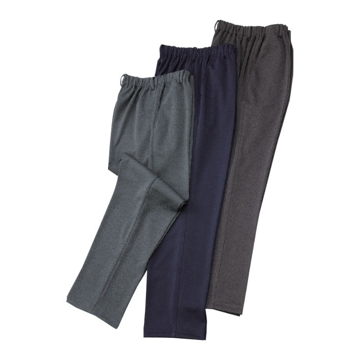 [アリキ] パンツ 裏起毛ストレートパンツ 股下65cm レディース 5043-65 チャコールグレー S