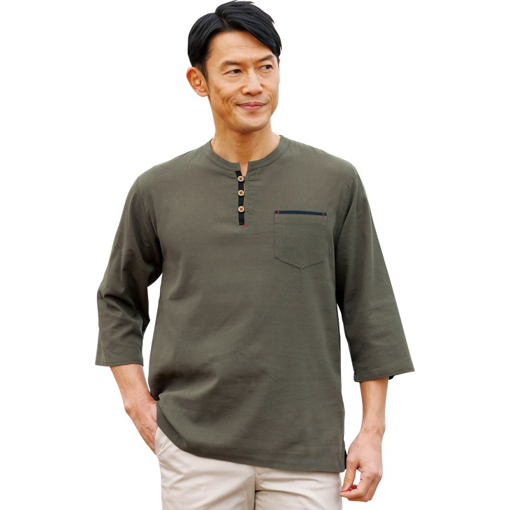 綿100%クレープ7分袖Tシャツ3色組 同サイズ