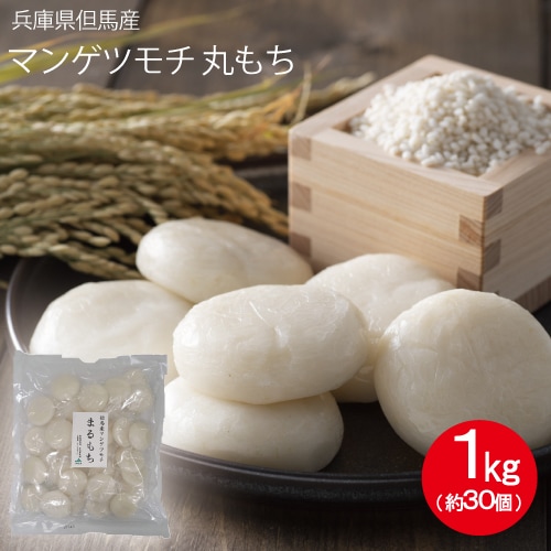 但馬産マンゲツモチ使用　丸もち1kg（約30個）送料無料