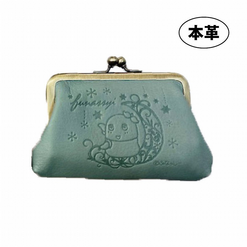 FL 三日月ふなっしーガマ口スクエア(ブルー)