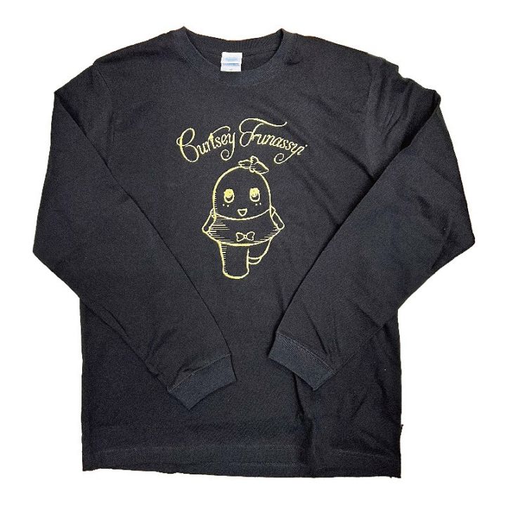 FL カーテシー ふなっしーロングスリーブTシャツ(ブラック)