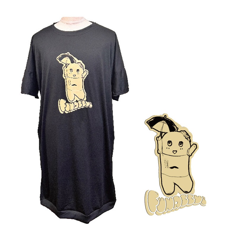 FL ロングTシャツ(パラソル)ブラック Fサイズ