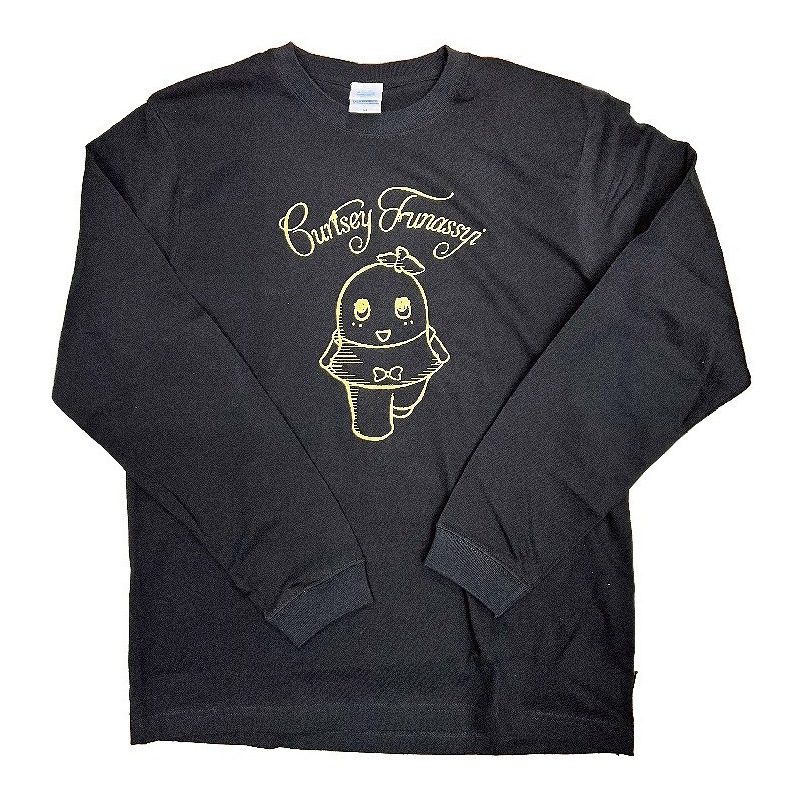 FL カーテシー ふなっしーロングスリーブTシャツ(ブラック)