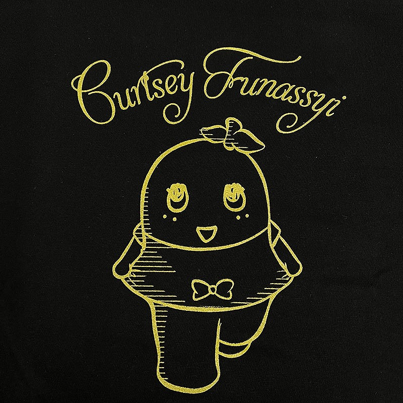 FL カーテシー ふなっしーロングスリーブTシャツ(ブラック)
