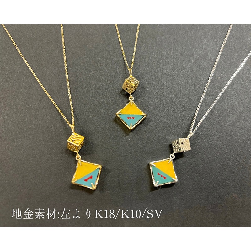 安藤刀匠×ふなっしー カラー鍛鉄・玉鋼ジュエリー(K10YG)