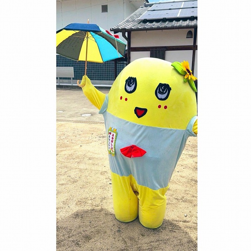 ふなっしー 岡山デニムのアップサイクル日傘
