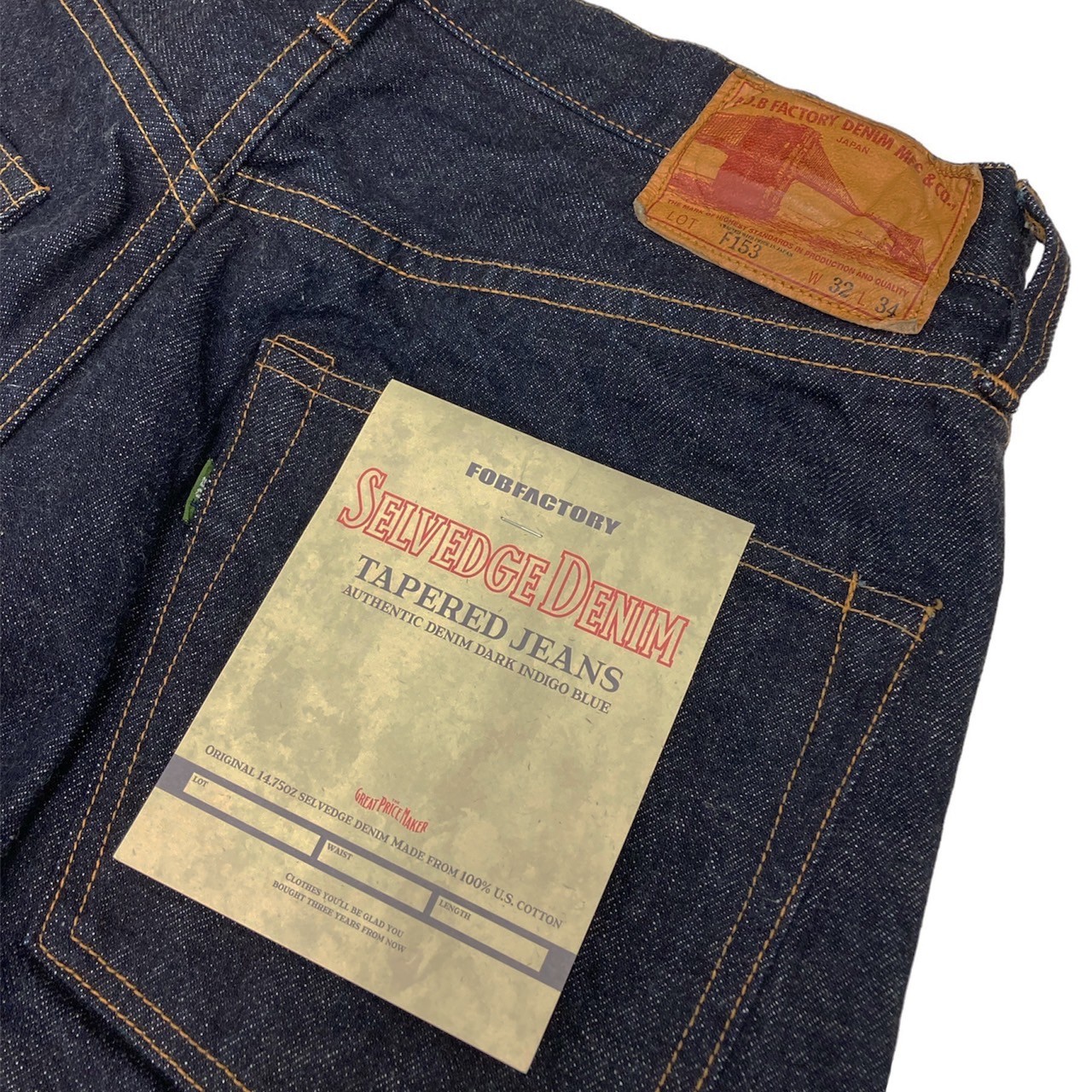 F153 SELVEDGE DENIM TAPERED 5P