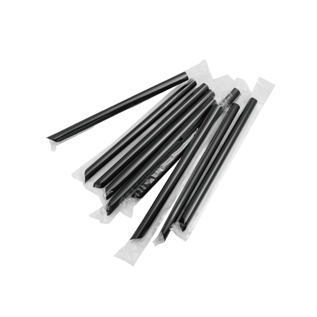 【茶工廠】黒ストロー21㎝　50本入