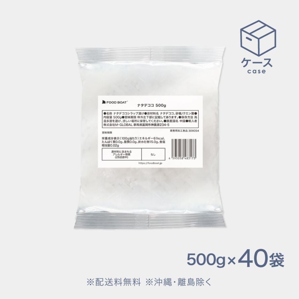 タピオカストローで吸えるナタデココ 500g (5×5×20mm)【CS】