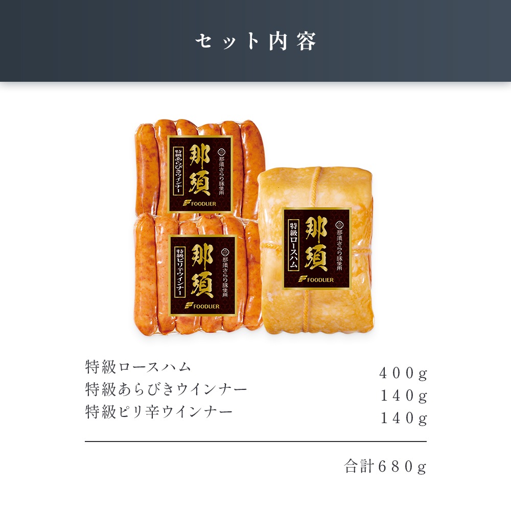 「那須さらり豚」使用　那須ギフトセット（ＮＳＢＭ－５０）