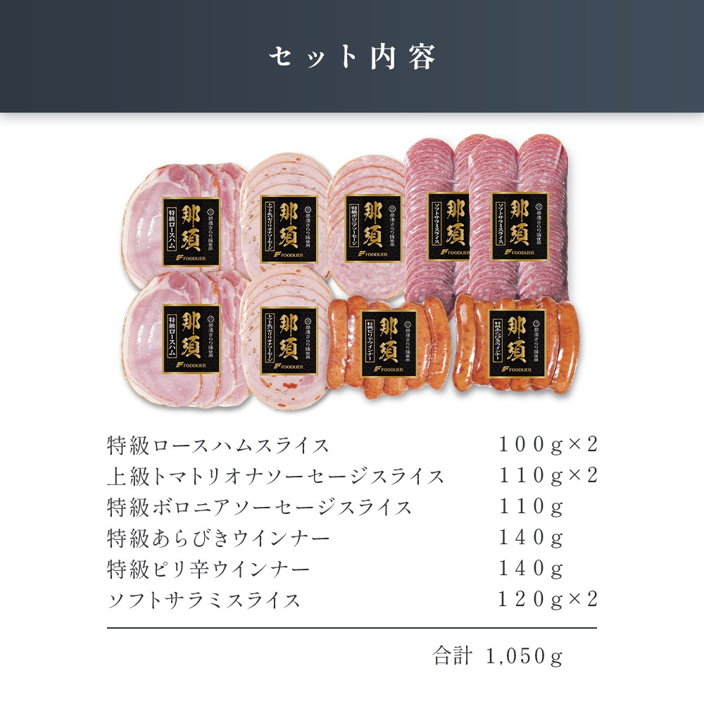 「那須さらり豚」使用　那須ギフトセット（ＮＳＢＳ－６０Ｂ）