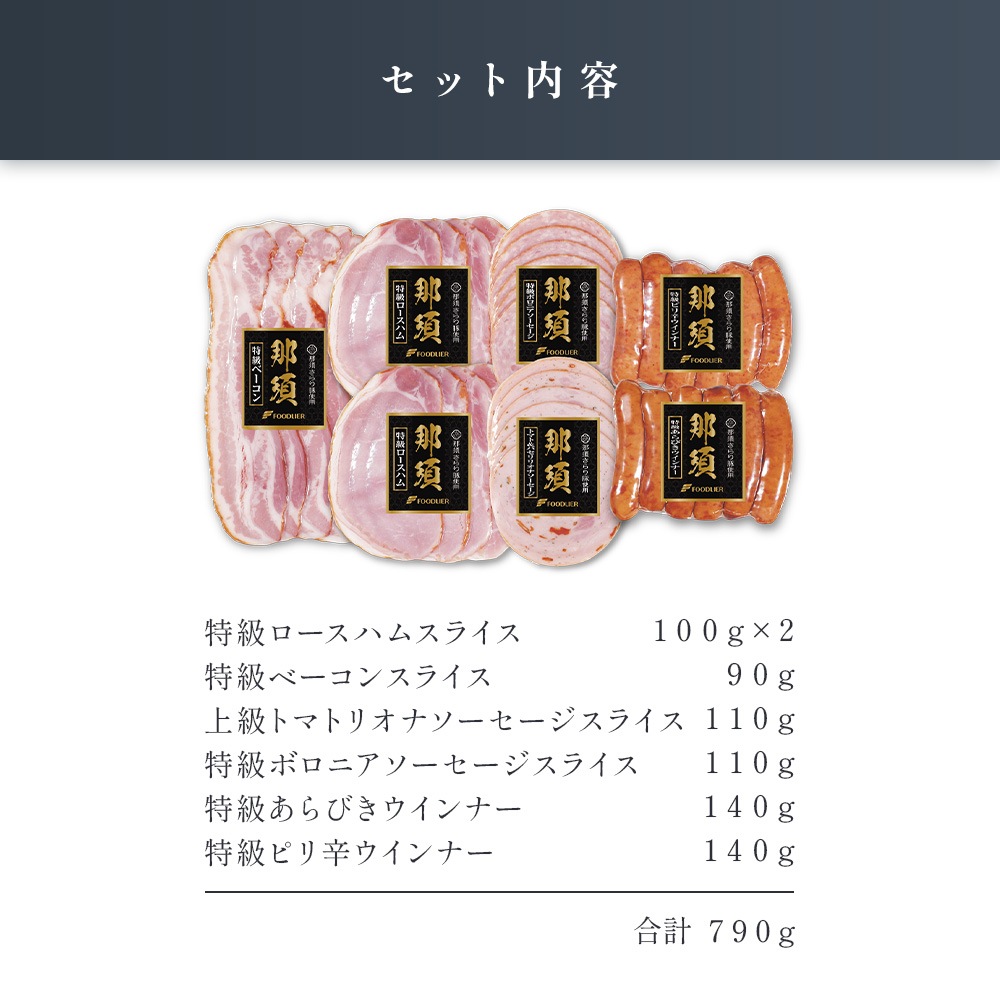 「那須さらり豚」使用　那須ギフトセット（ＮＳＢＳ－５０Ｂ）