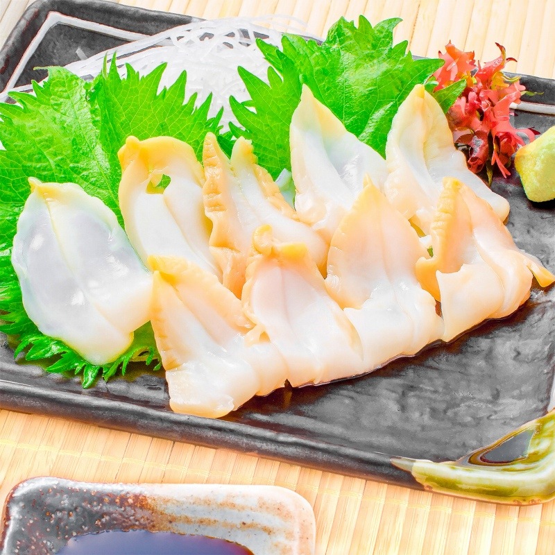 つぶ貝 ツブ貝スライス２０枚 刺身 寿司用つぶ貝開き の通販 築地市場のまぐろ問屋 まぐろなら築地の王様