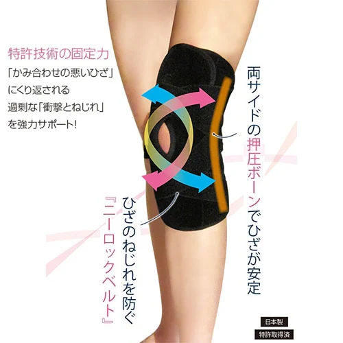 【まとめ買い対象】固定力ひざヘバサポーター（片足入り/左右兼用）/AKD-005