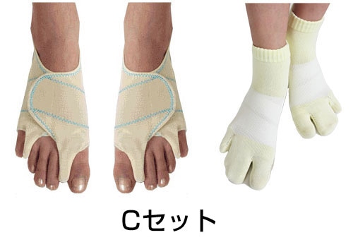 【3点ｾｯﾄSale在庫限り】外反内反Ｗサポーター『指間パットタイプ』特別セットAKC-001・004-3SetSale