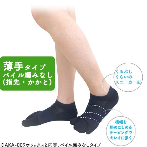 【数量限定/まとめ買い割引対象】歩ソックス【スニーカー丈】/AKA-016