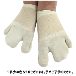 【数量限定お得な2足セット】外反内反・浮き指サポーター3本指テーピング靴下(カバーソックスタイプ/ベージュ)/AKA-010a-BG【７月キャンペーン】