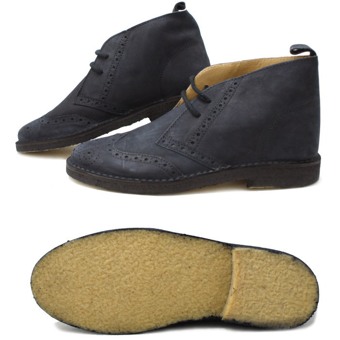 デザートブーツ メンズ 本革 チャッカブーツ ウィングチップ STOCKTON