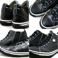 スピングルムーブ ハイカット SPINGLE MOVE SPM-442 ［ブラック］ スニーカー メンズ レディース サイドゴア 日本製 カンガルーレザー スピングルムーヴ|【 S 】|ブランド一覧