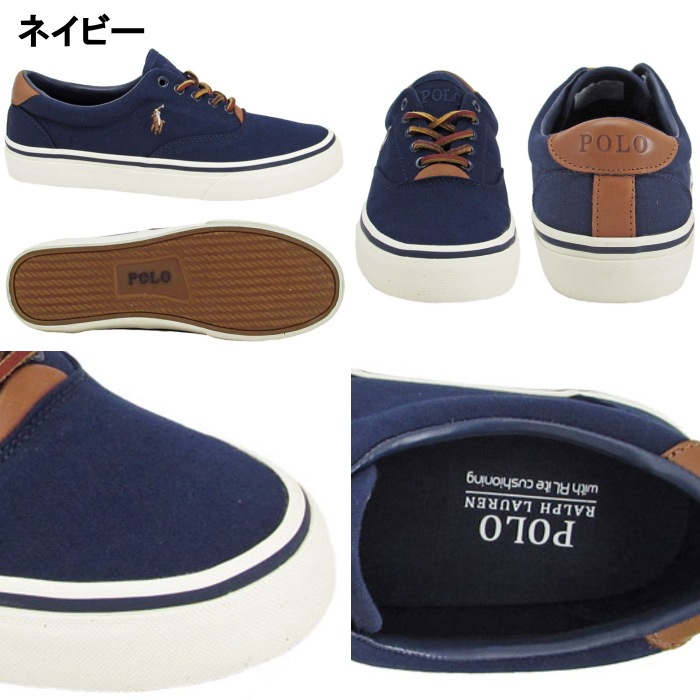 [★ポロ★] メンズ キャンバス スニーカー★ レッド Thorton ポロ・ラルフローレン スニーカー POLO RALPH LAUREN THORTON