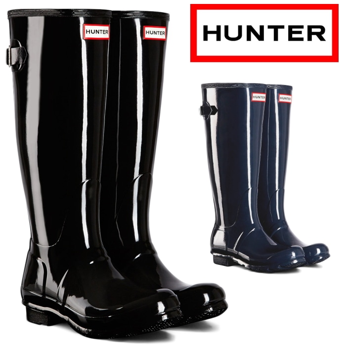 ハンター レインブーツ レディース WFT1001RGL HUNTER ブーツ WOMENS ORIGINAL TALL BACK  ADJUSTABLE GLOS BOOTS オリジナル トール バックアジャスタブル -フットモンキー公式通販サイト 上野アメ横靴の専門店