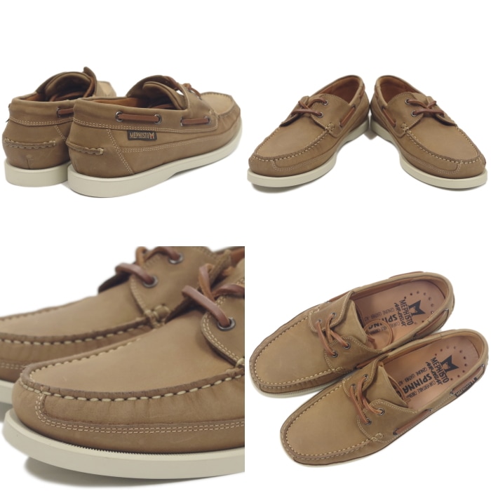 MEPHISTO メフィスト　デッキシューズ（US6.5）3eye 革靴　本革 メフィスト ボーティング MEPHISTO BOATING 142 GRIZZLY DESERT